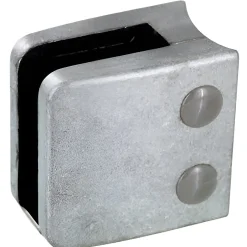 4 x Pince à verre pour tube diam. 42,4 modèle 06 - Ep. verre 10 mm - Zamak brut-MySystem Online