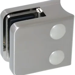 MySystem 4 x Pince à verre pour tube diam. 42,4 modèle 01 - Ep. verre 8,76 mm - Inox 316 brossé GR320