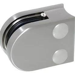 4 x Pince à verre pour tube diam. 42,4 modèle 00 - Ep. verre 6 mm - Inox 316 brossé GR320-MySystem Discount