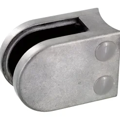 MySystem 4 x Pince à verre pour tube diam. 42,4 modèle 05 - Ep. verre 12,76 mm - Zamak brut