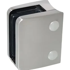 MySystem 4 x Pince à verre pour tube diam. 48,3 modèle 04 - Ep. verre 12,76 mm - Inox 316 brossé GR320