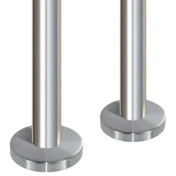 2 x Poteau de balustrade Modèle 24 - Tube diam. 42.4 x 2 mm - H 970 mm - Inox 316-MySystem Best
