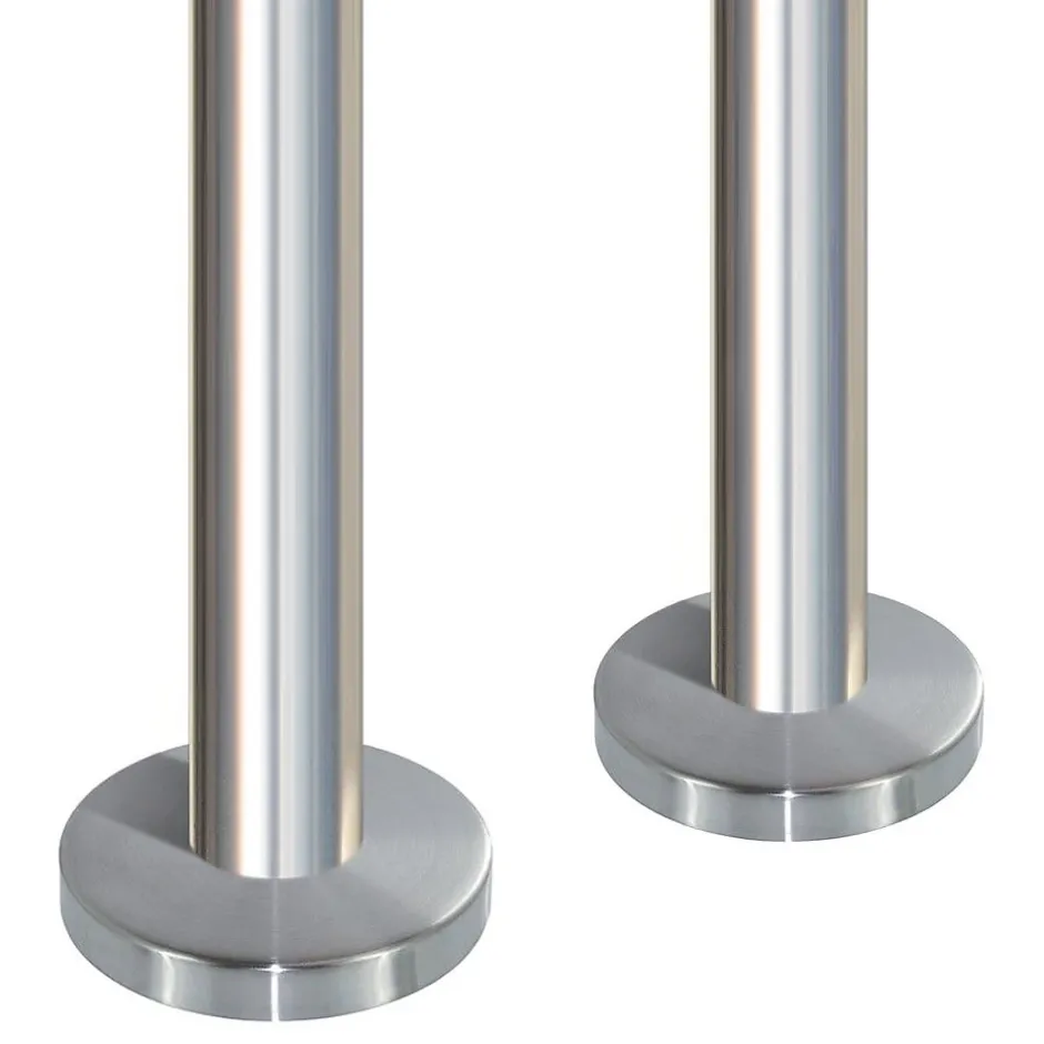2 x Poteau de balustrade Modèle 24 - Tube diam. 42.4 x 2 mm - H 970 mm - Inox 304-MySystem Clearance