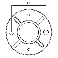 2 x Poteau de balustrade Modèle 24 - Tube diam. 42.4 x 2 mm - H 970 mm - Inox 304-MySystem Clearance