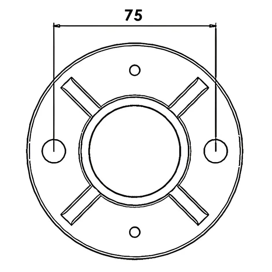 2 x Poteau de balustrade Modèle 24 - Tube diam. 42.4 x 2 mm - H 970 mm - Inox 304-MySystem Clearance