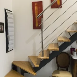 MySystem 2 x Poteau de balustrade Modèle 44 - Tube diam. 42.4 x 2 mm - H 970 mm - Inox 304