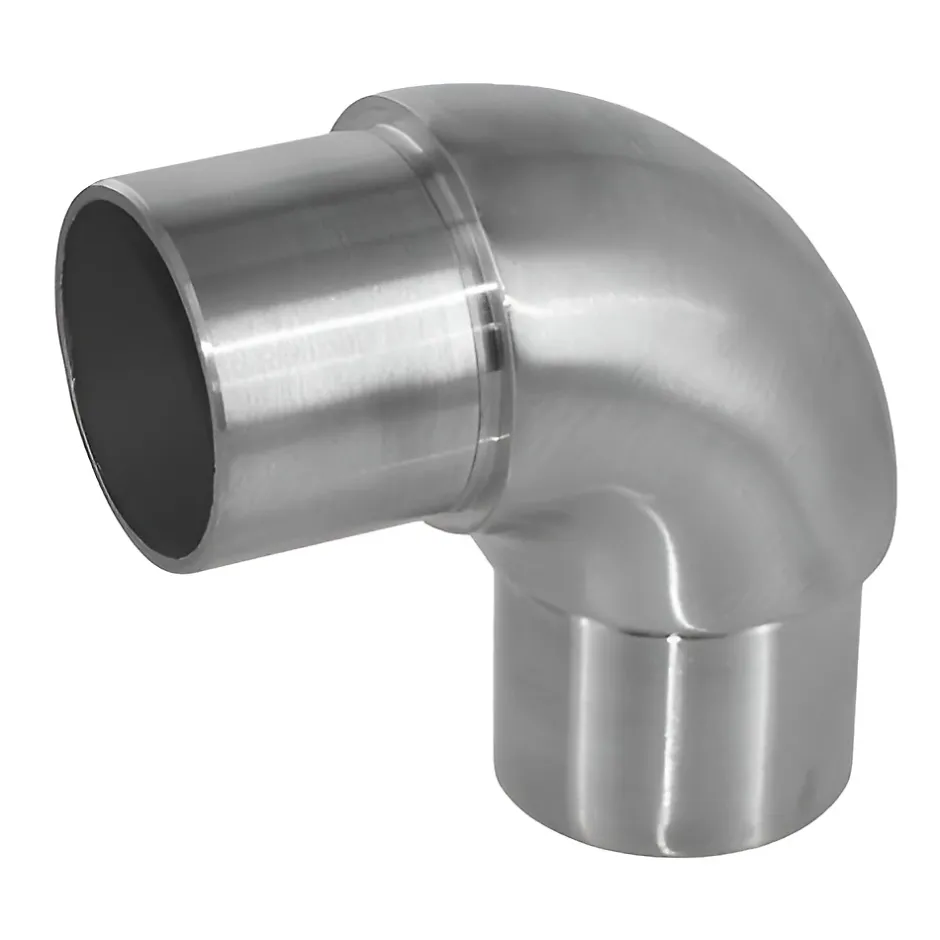 MySystem 2 x Raccord 90 degrés arrondi pour tube diam. 42,4 x 2 mm - Inox 304