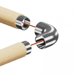 MySystem 2 x Raccord 90 degrés arrondi pour main courante bois diam. 42,4 mm - Inox 304