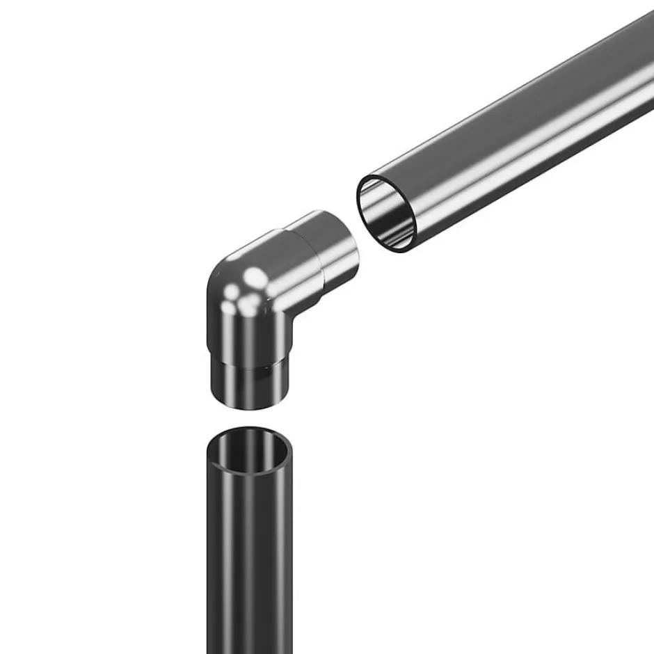 MySystem 2 x Raccord 90 degrés pour tube diam. 42,4 x 2 mm - Inox 316