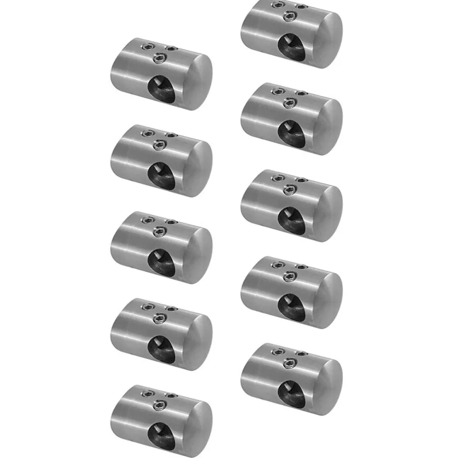 10 x Support de liaison transerval sur Tube diam. 42,4 pour Barre diam. 12 mm - Inox 316-MySystem Hot
