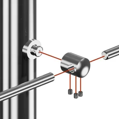 MySystem 10 x Support de liaison transerval sur Tube diam. 42,4 pour Barre diam. 12 mm - Inox 304