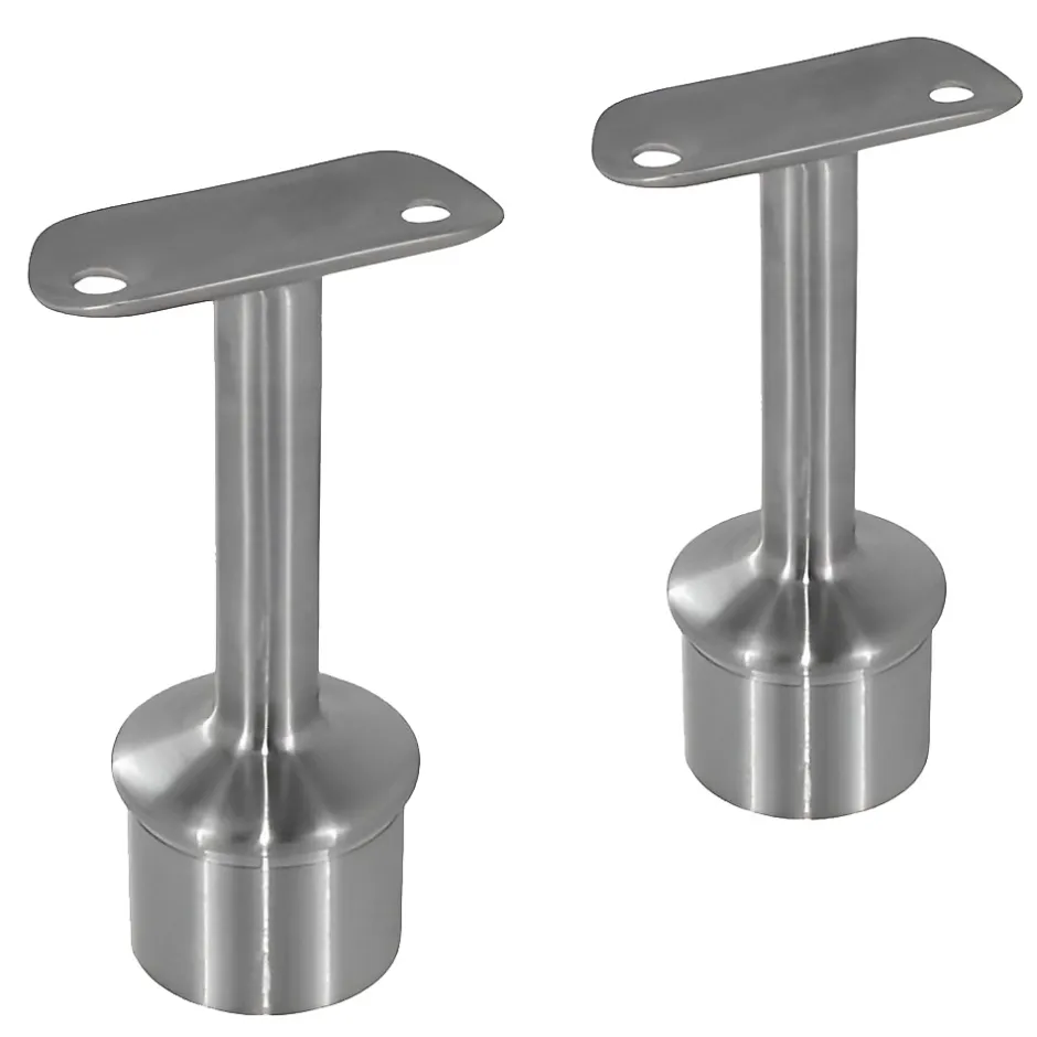 2 x Support main courante diam. 42,4 à coller sur tube diam. 42,4 x 2 mm - Inox 316-MySystem