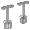 MySystem 2 x Support main courante plate à coller sur tube diam. 42,4 x 2 mm - Inox 316