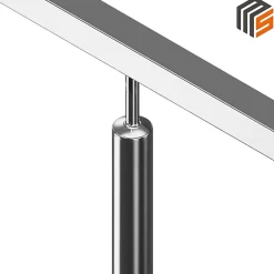 MySystem 2 x Support main courante plate à coller sur tube diam. 42,4 x 2 mm - Inox 316