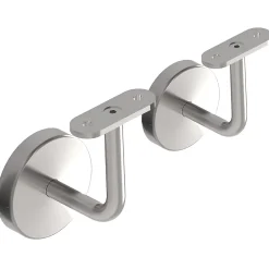 2 x Support mural fixe - Main courante plate - Platine 3 trous fraisés + CACHE - Inox 304-MySystem Sale