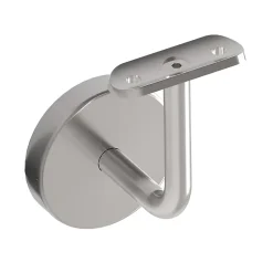 2 x Support mural fixe - Main courante diam. 42,4 mm - Platine 3 trous fraisés + CACHE - Inox 304-MySystem Online