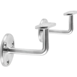 2 x Support mural fixe - Main courante plate - Platine 3 trous fraisés - Inox 316-MySystem Online