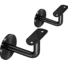2 x Support mural fixe - Main courante diam. 42,4 mm - Fixation M8 - Noir anthracite-MySystem Best