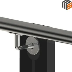 2 x Support mural fixe - Main courante diam. 42,4 mm - Platine 3 trous fraisés - Inox 316-MySystem