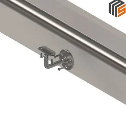 MySystem 2 x Support mural orientable - Main courante diam. 42,4 mm - Platine 3 trous fraisés - Inox 304