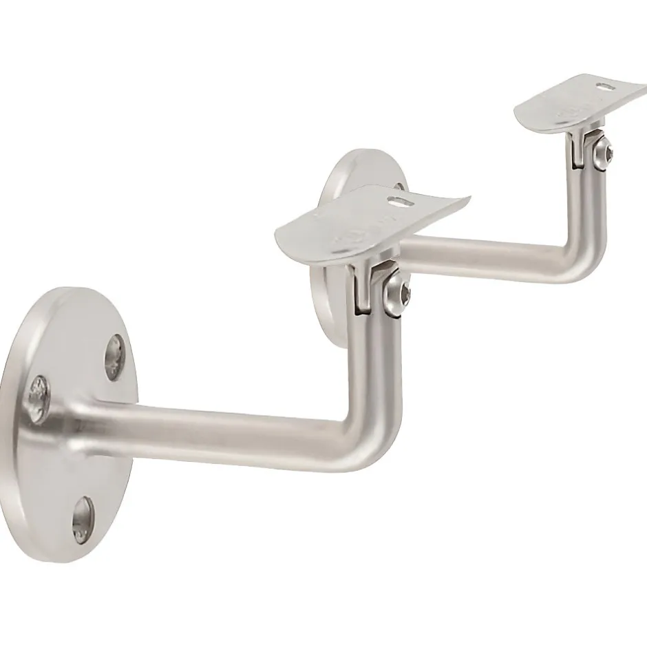 2 x Support mural orientable - Main courante diam. 42,4 mm - Platine 3 trous fraisés - Inox 316-MySystem Hot