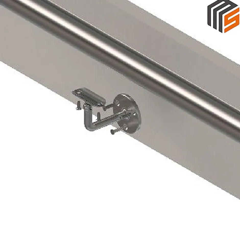 2 x Support mural orientable - Main courante diam. 42,4 mm - Platine 3 trous fraisés - Inox 316-MySystem Hot