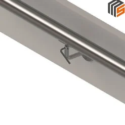 2 x Support mural orientable - Main courante diam. 42,4 mm - Platine 3 trous fraisés - Inox 316-MySystem Hot