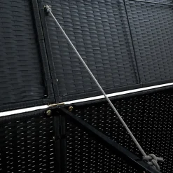 Abris pour poubelle double Résine tressée Noir 148x80x111 cm-Vidaxl Discount