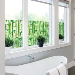 Adhésif Film Fenêtre Anti Regard Occultant - BAMBOUS - Stickers Autocollant Brise-Vue pour Vitres & Porte de Douche - 40x200cm-Ambiance Sticker Clearance