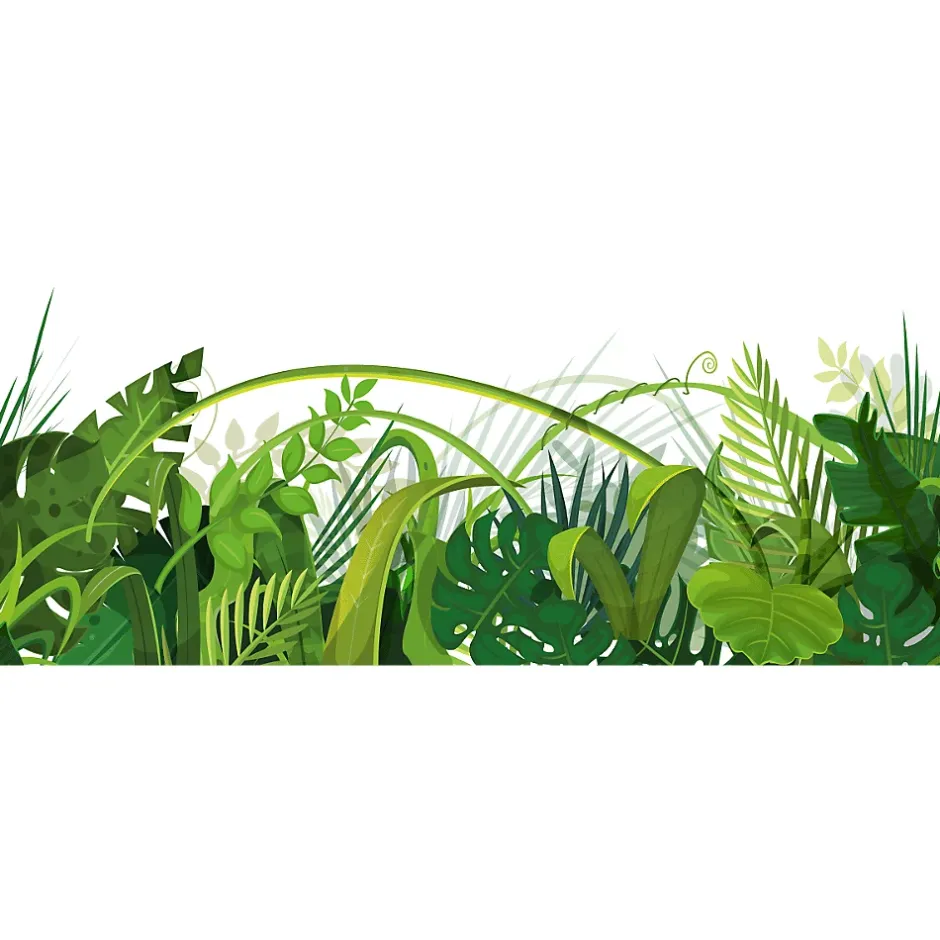 Ambiance Sticker Adhésif Film Fenêtre Anti Regard Occultant - LA JUNGLE - Stickers Autocollant Brise-Vue pour Vitres & Porte de Douche - 40x100cm