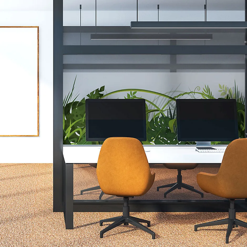 Ambiance Sticker Adhésif Film Fenêtre Anti Regard Occultant - LA JUNGLE - Stickers Autocollant Brise-Vue pour Vitres & Porte de Douche - 40x100cm