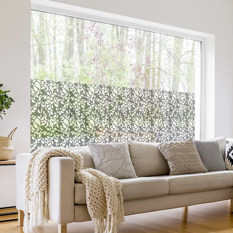 Adhésif Film Fenêtre Anti Regard Occultant - PÉTALES XL - Stickers Autocollant Brise-Vue pour Vitres & Porte de Douche - 40X200cm-Ambiance Sticker Clearance