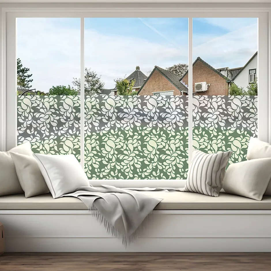 Adhésif Film Fenêtre Anti Regard Occultant - PÉTALES XL - Stickers Autocollant Brise-Vue pour Vitres & Porte de Douche - 40X200cm-Ambiance Sticker Clearance