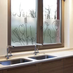 Adhésif Film Fenêtre Anti Regard Occultant - CUISINE - Stickers Autocollant Brise-Vue pour Vitres & Porte de Douche - 40x100cm-Ambiance Sticker Sale