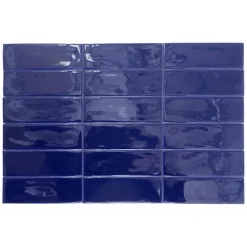 Lux Mosaic Altea Cobalt Série Revêtement grès cérame premium 5x15 cm.