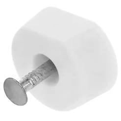 - Taquet en plastique à clou 163 - 15 x 7 x 19 mm - Plastique - Blanc-Amig Clearance