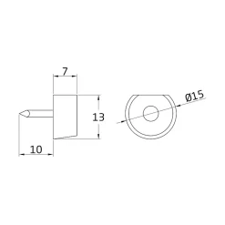 - Taquet en plastique à clou 163 - 15 x 7 x 19 mm - Plastique - Blanc-Amig Clearance