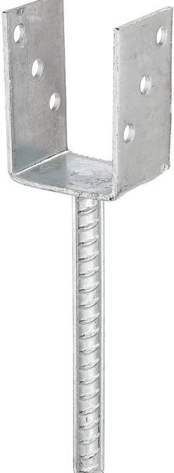 Ancre de poteau en U galvanisé 71x104 Alberts-GAH Alberts Outlet
