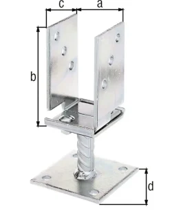 Ancre de poteau réglable en U à visser 71/131 Alberts-GAH ALBERTS New