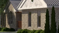 Colours Angle plaquette de parement Bosra béton aspect pierre naturelle