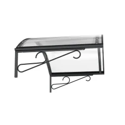 Arctom Auvent Ala 140x80, couleur anthracite RAL7016, plaque incolore