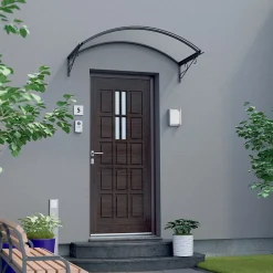 Arctom Auvent Ala 140x80, couleur anthracite RAL7016, plaque incolore