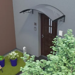 Arctom Auvent Ala 140x80, couleur anthracite RAL7016, plaque incolore