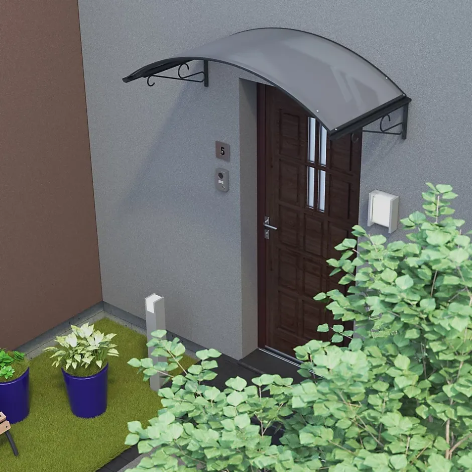 Arctom Auvent Ala 140x80, couleur anthracite RAL7016, plaque anthracite