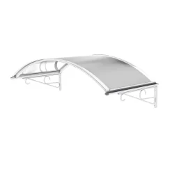 Auvent Ala 140x80, couleur blanc RAL9016, plaque incolore-Arctom Clearance