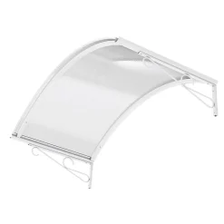 Auvent Ala 140x80, couleur blanc RAL9016, plaque incolore-Arctom Clearance