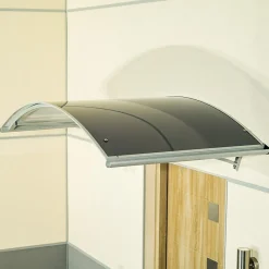 Arctom Auvent Apos 150x90, couleur silver RAL9006, panneau sandwich AL PE AL