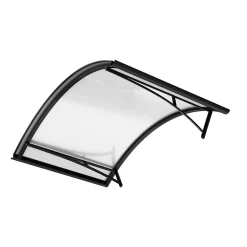 Auvent Apos 150x90, couleur anthracite RAL7016, panneau sandwich AL PE AL-Arctom Hot