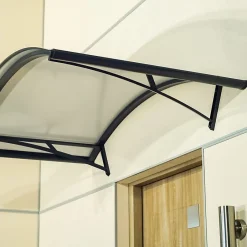 Auvent Apos 150x90, couleur anthracite RAL7016, panneau sandwich AL PE AL-Arctom Hot