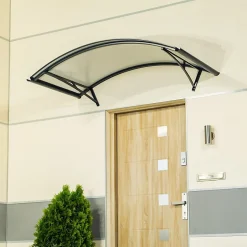 Auvent Apos 150x90, couleur anthracite RAL7016, panneau sandwich AL PE AL-Arctom Hot